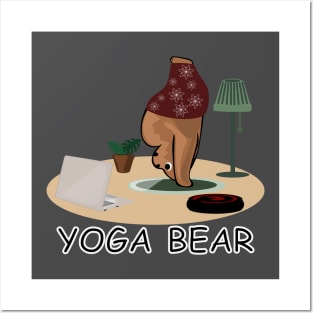 Yoga online at home Posters and Art